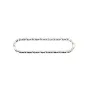 Rectángulo redondeado espaciador chispa 5x21mm Plata 925 x 2pcs