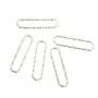 Rectángulo redondeado espaciador chispa 5x21mm Plata 925 x 2pcs