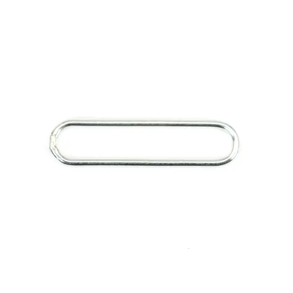Intercalaire rectangle arrondi 5x21mm Argent 925 x 2pcs
