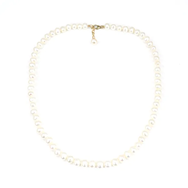Collier Perle d'eau Douce & Gold Filled 6.5-7mm x 1pc