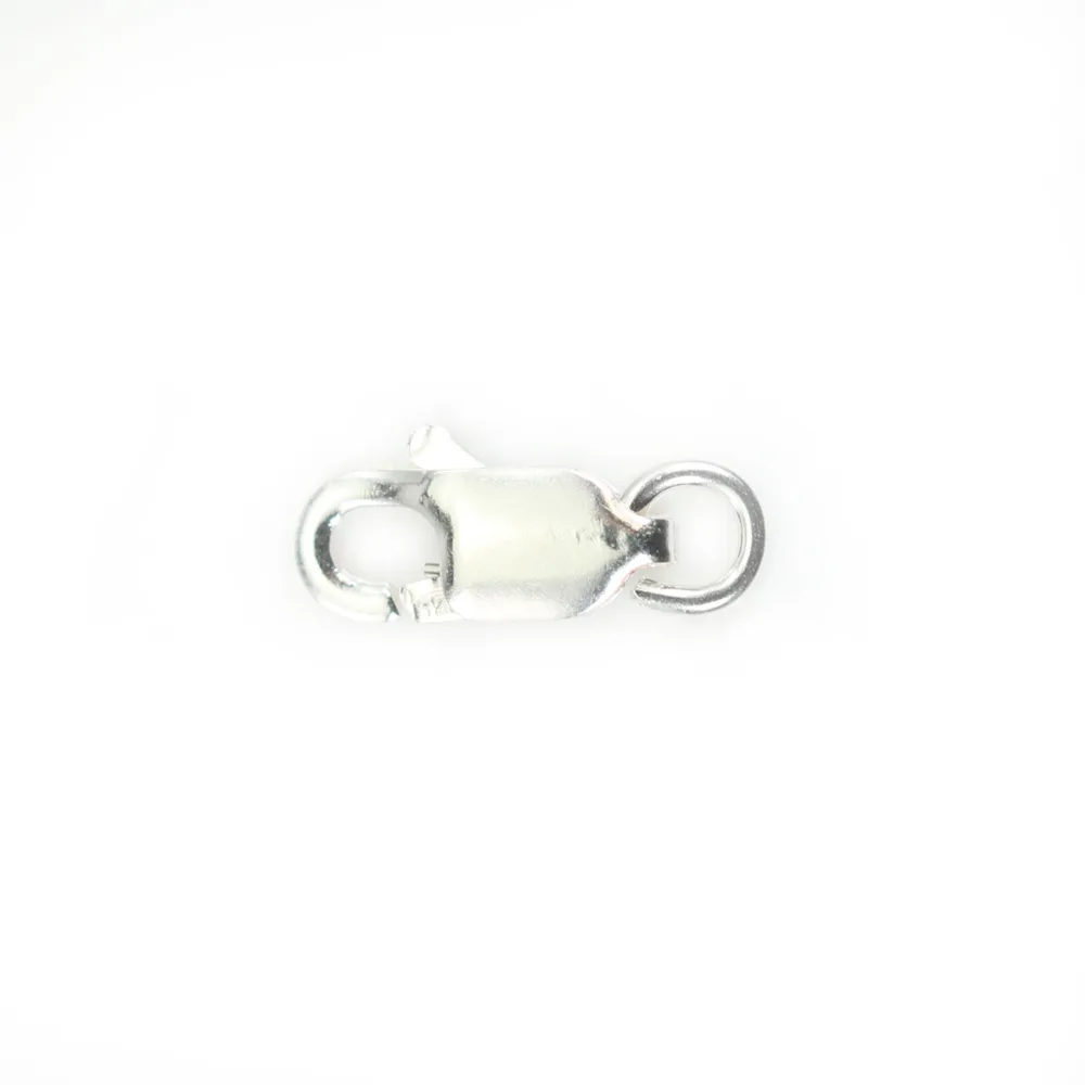 Fermoir mousqueton ovale  Argent 925 4x8mm x 2pcs