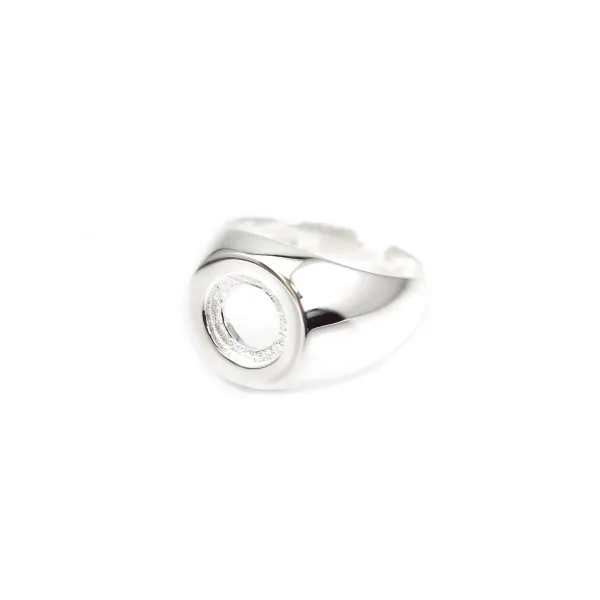 Bague réglable support 8mm Argent 925 - Grande taille x 1pc