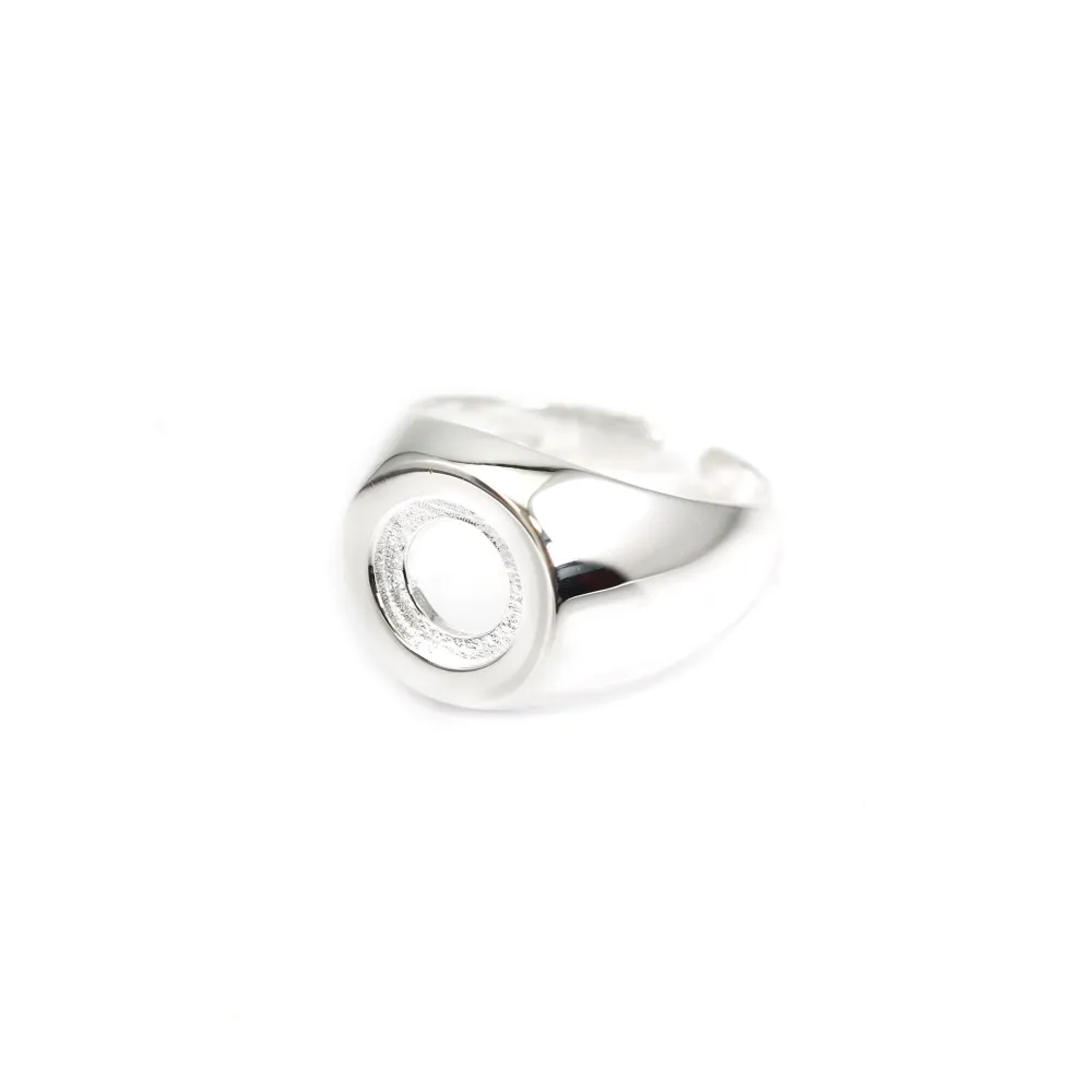 Bague réglable support 8mm Argent 925 - Grande taille x 1pc