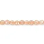 Gemstone round faceted orange moon 2mm x 40cm