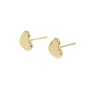 Ear stud leaves  by "flash" Gold on brass 8x14mm x 2pcs