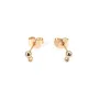 Flash gold gilt ball-shape ear studs 3mm x 2pcs