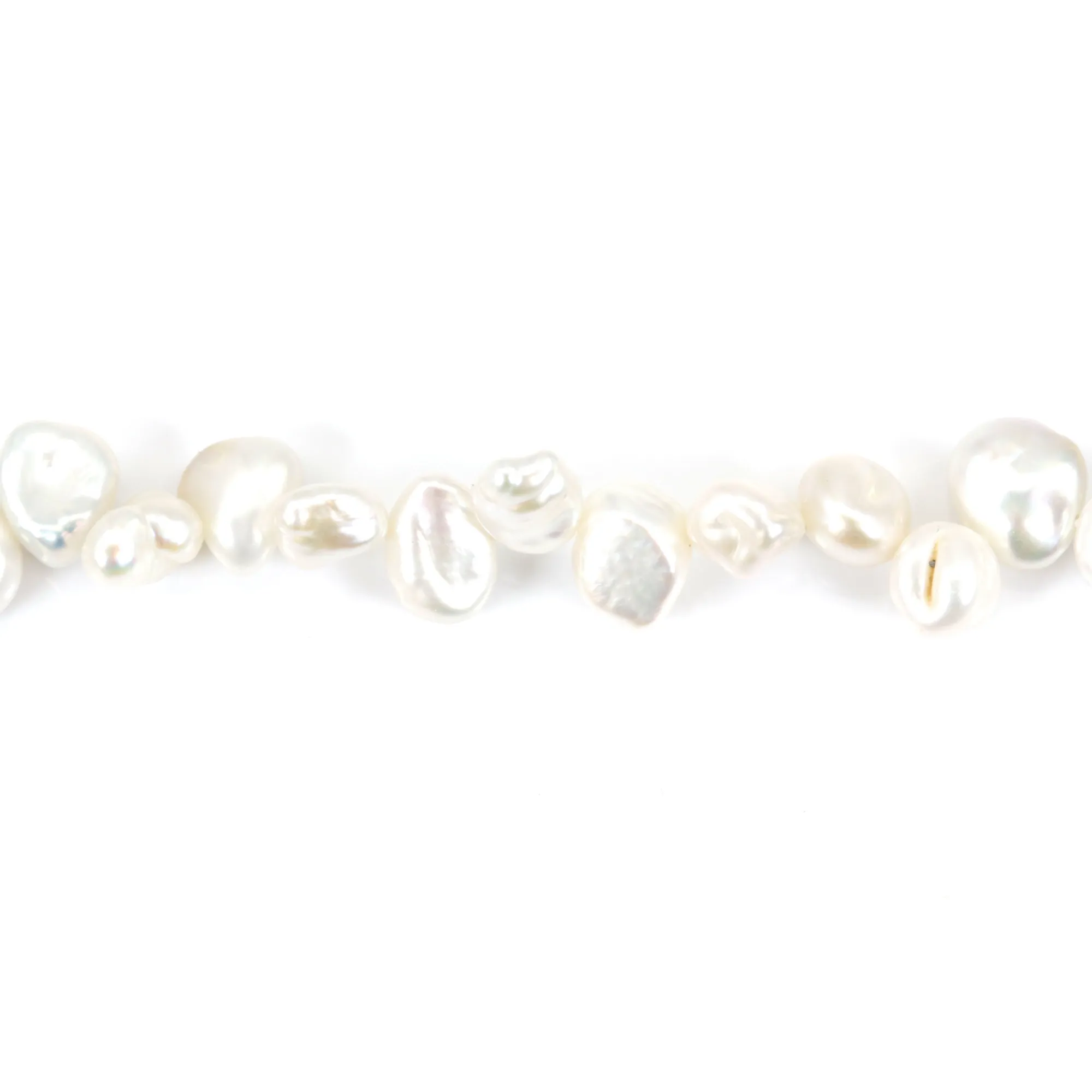 Collier Perles De Culture Eau Douce Blanches Irrégulières - Neuf Sans Emballage D'origine