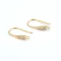 Earrings  by "flash" Gold on brass 2.7x16mm x 2pcs