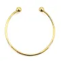 Bracelet jonc pour perle semi-percée plaqué par "flash" or sur laiton 60mm x 1pc