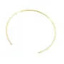 Bracelet jonc avec 2 anneaux plaqué par "flash" or sur laiton 60mm x 1pc