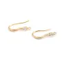 Hook earrings  by "flash" Gold on brass 9x17mm x 2pcs