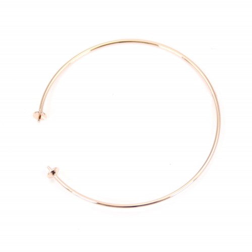 Bracelet jonc pour perle semi-percée doré sur laiton 60mm x 1pc