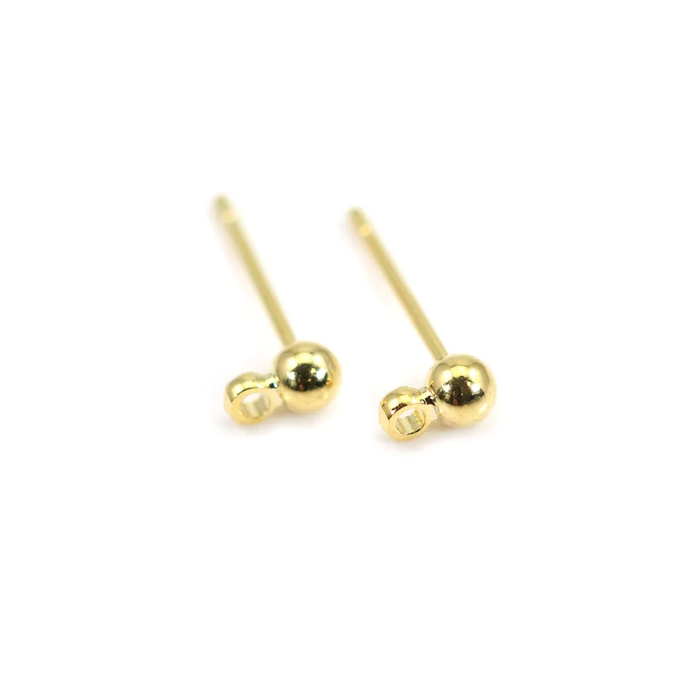 Clou d'oreille en boule 3mm x 10pcs