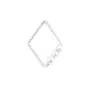 Intercalaire breloque en forme losange 14.5x20mm, plaqué par "flash" or sua laiton avec perle nacré x 2pcs 