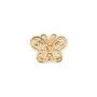 Pendentif fleur ajourée dorée sur laiton  x 4pcs