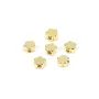 Intercalaire fleur dorée sur laiton2.5x5mm x 10pcs