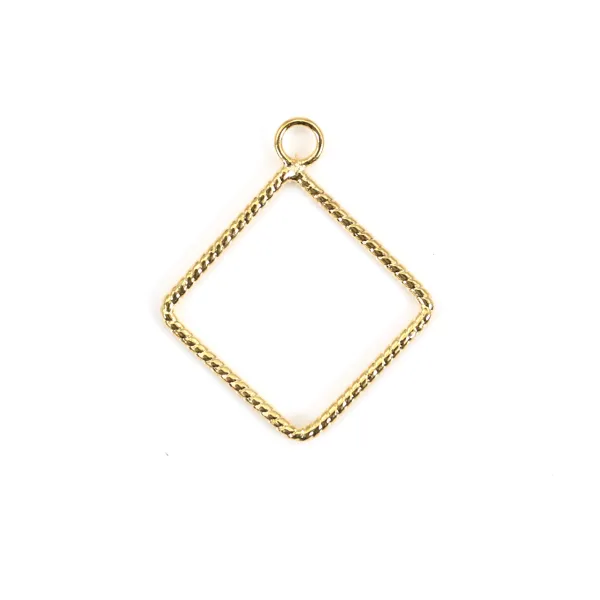 Snowflake pendant plated "flash" gold brass 5.8mm x 8pcs