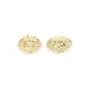 Pendant openwork ball plated "flash" gold brass 12mm x 4pcs