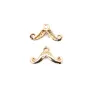 Breloque panthère doré sur laiton 12x14.5mm x 4pcs