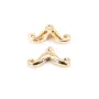 Breloque panthère plaqué par "flash" or sur laiton 12x14.5mm x 4pcs
