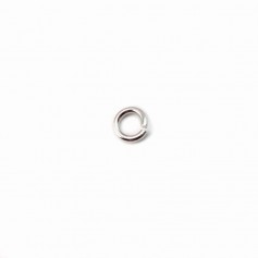 Silver 925 rhodium Open Round Rings 5mm x 10 pcs 