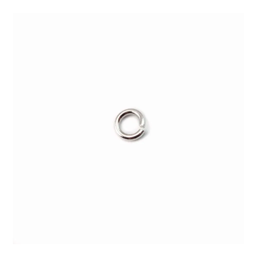 Anneaux ouverts 5x0,6 mm argent 925 rhodie   x 10pcs