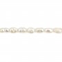 Perle de culture d'eau douce, blanche, olive/irrégulière 2.5-3mm x 35cm