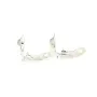 Clip d'oreille rond décoré 12mm argent 925 x 2pcs