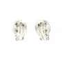 Clip d'oreille rond décoré 12mm argent 925 x 2pcs