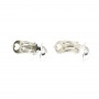 Clip d'oreille rond décoré 12mm argent 925 x 2pcs