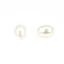 Perle de culture d'eau douce, blanche, olive, 8-9mm x 1pc