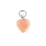 Breloque Saphir ovale facetté 4x6mm - Argent Rhodié  x 1pc