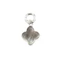 Breloque Saphir ovale facetté 4x6mm - Argent Rhodié  x 1pc