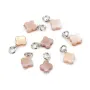 Breloque Saphir ovale facetté 4x6mm - Argent Rhodié  x 1pc