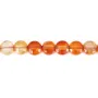 Cornaline ronde plate facette 8mm x 40cm
