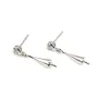 Clous d'oreilles Parapluie Oxyde de Zirconium, Argent 925 4x20mm x 2pcs