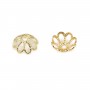 cup flower by "flash" Gold on brass 8mm x 10pcs