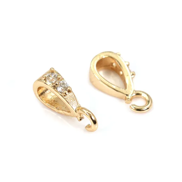  Pendant by "flash" Gold on brass 2.6x9.5mm x 2pcs