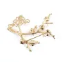Broche pendentif fleur plaquée par "flash" or x 1pc