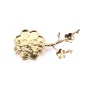 Broche pendentif carré dorée 34mm x 1pc