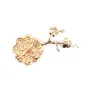 Broche pendentif carré dorée 34mm x 1pc