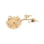 Broche pendentif carré plaquée par "flash" or 34mm x 1pc