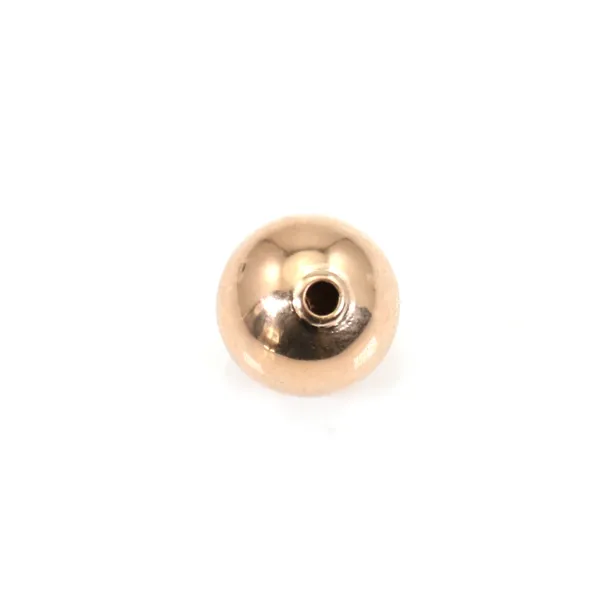 Boule dorée sur laiton 1.7x10mm x 2pcs