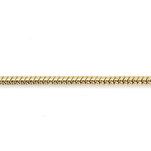 Chaîne serpentine flash or sur laiton 1.4mm x 1M