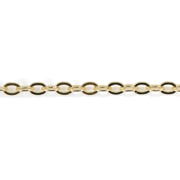 Chain oval stitch golden flash1.7x2.0mm x 1M