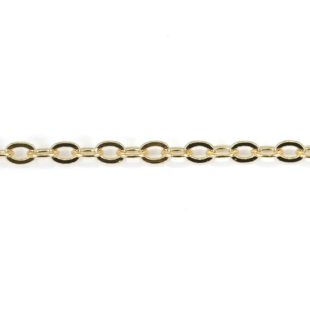 Chaîne forçat doré 1.7x2.0mm x 1m