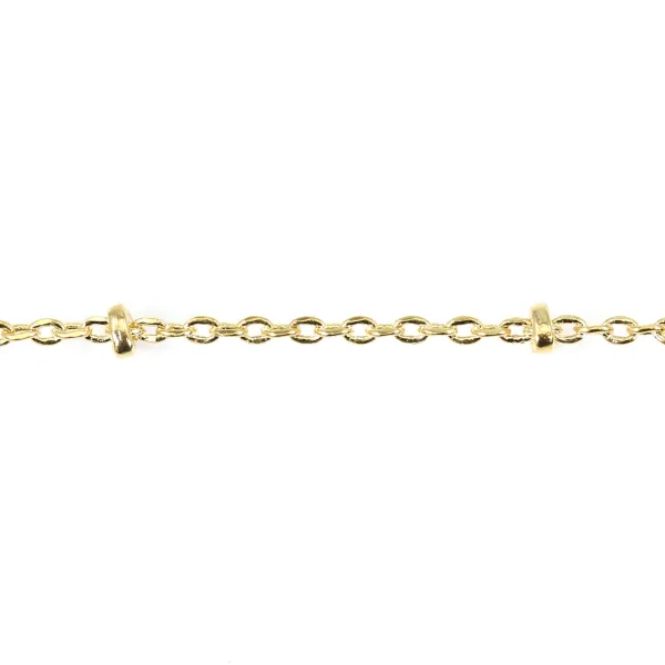 Chaîne maille fantaisie boule flash or 1.5x2mm x 1M