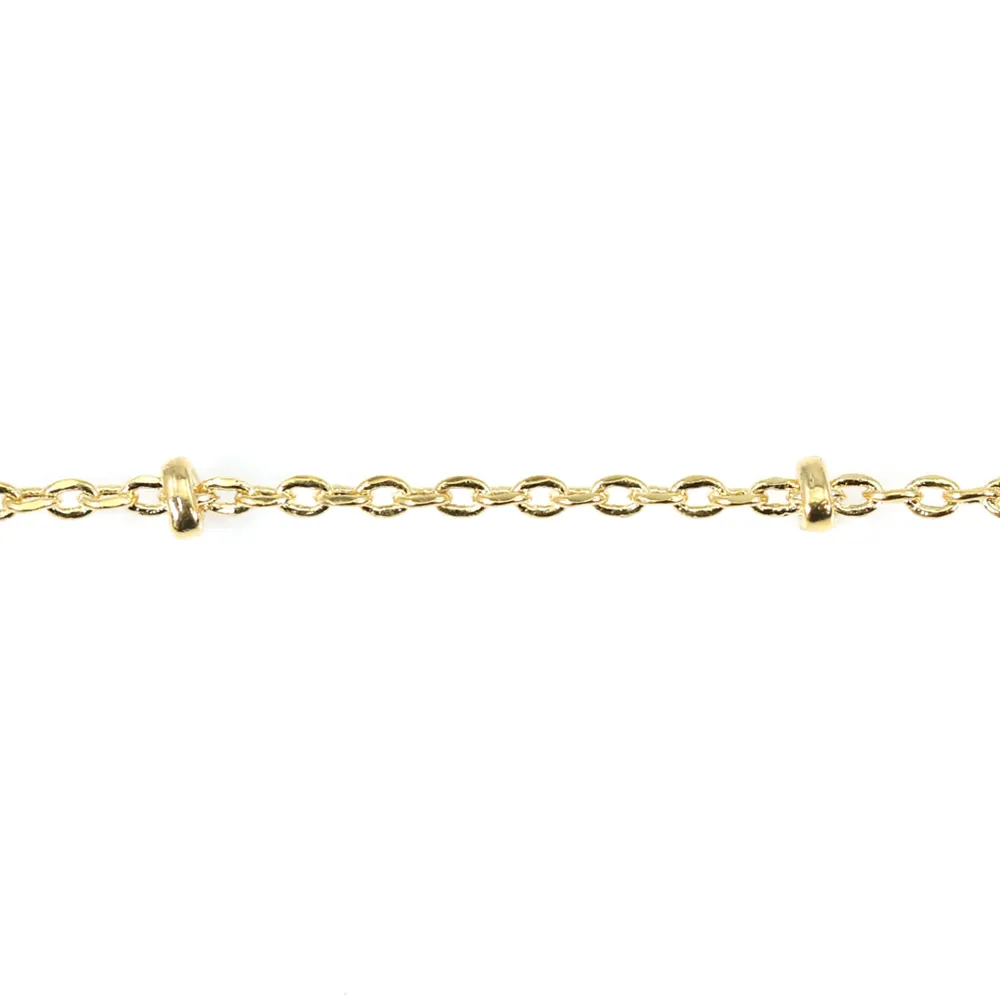Chaîne maille fantaisie boule flash or 1.5x2mm x 1M