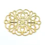 Ovale Filigreed Skeleton golden tone 34x26mm x 1pc