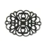 Estampe ovale ajouré noir 34x26mm x 1pc